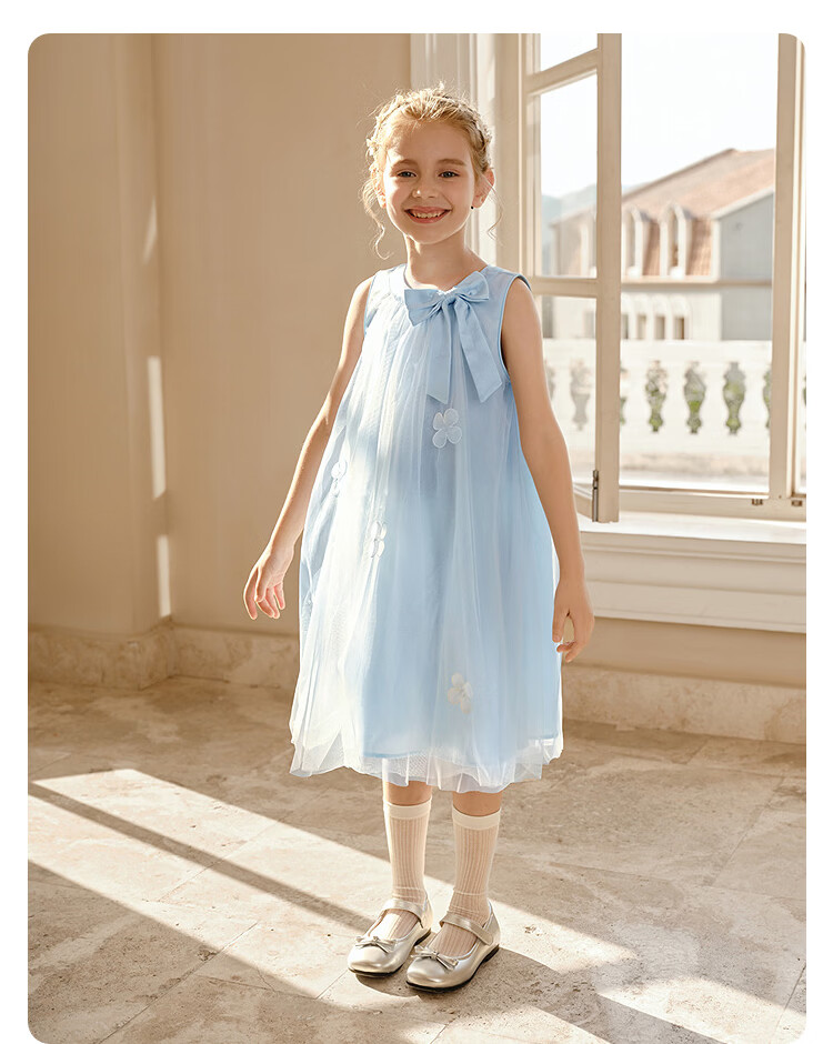 Balabala Kids Dress 2026 Summer New Girls Baby Vest Dress Sweet Mesh Princess Dress 17