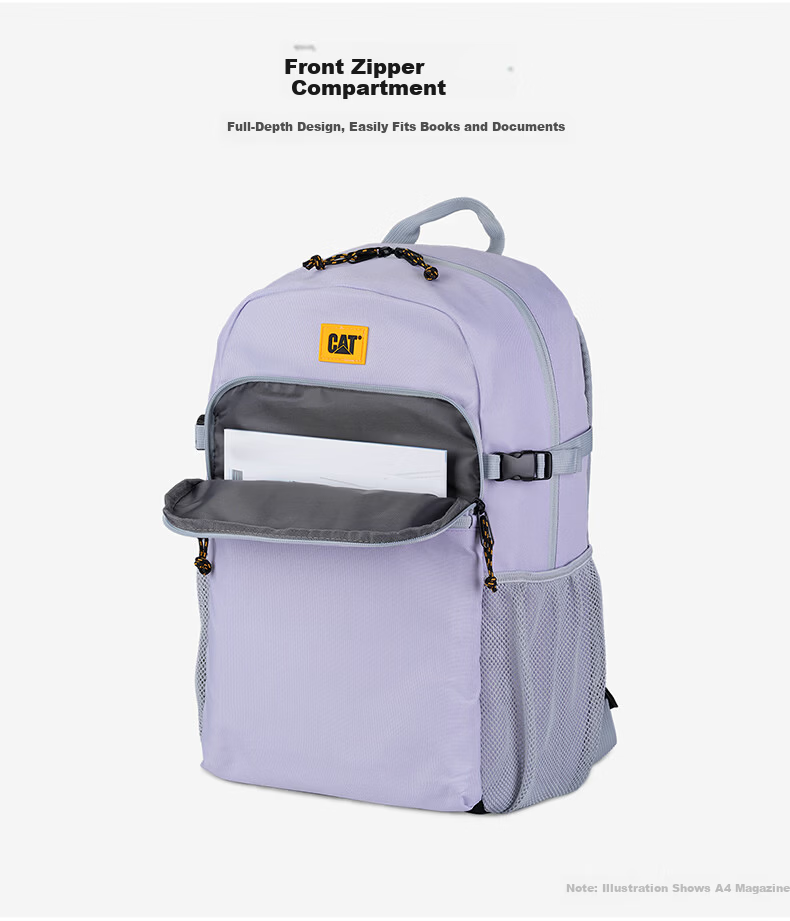 CAT Backpack Simple School Bag Laptop Bag 15/16 Inch Large Capacity Travel Bag 84982 Gray 4