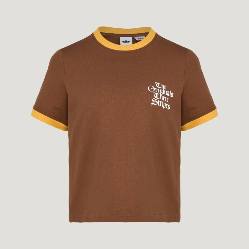 Adidas Originals Women's OG W TEE SS 2 Short Sleeve T-Shirt KT3061 Dark Brown M 4