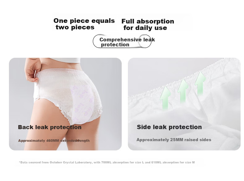October Crystal Miqi Day and Night Use Sleep Pants L Size 28 Pieces Menstrual Period Secure Maternity Sanitary Napkins for Women 4