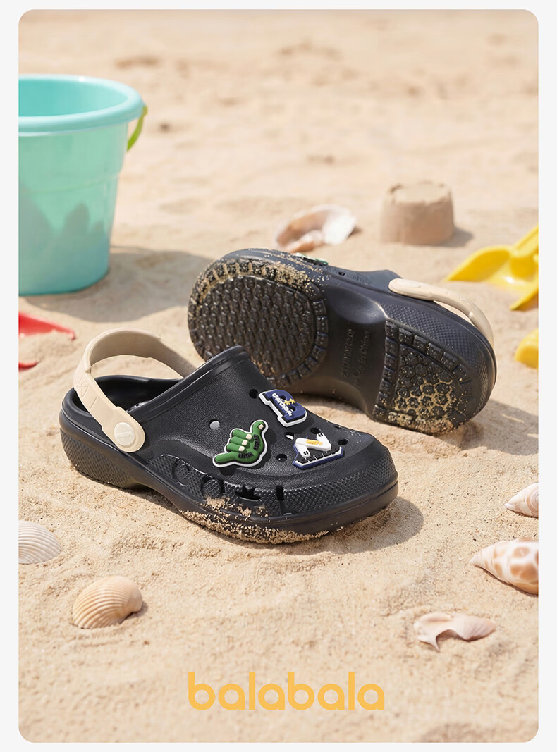 Balabala Kids Summer Clog Sandals Girls Outdoor Cartoon Bath Slippers Boys Home Large Kids Beach Shoes 19