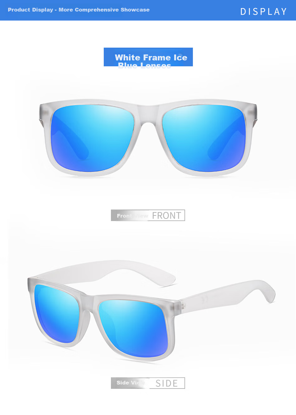 DRATRA Polarized Sunglasses Unisex Large Frame UV Protection Fishing Outdoor Sports Fashion Trendy Sunglasses 10
