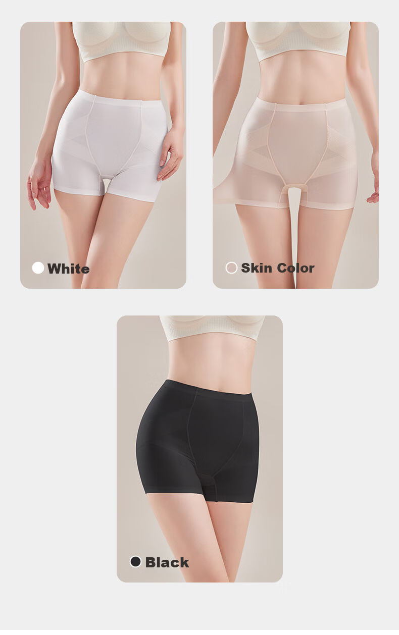 GRACEWELL Women's Shaping Seamless High-Waist Slimming Hip-Lifting Thin Safety Shorts Underwear 5