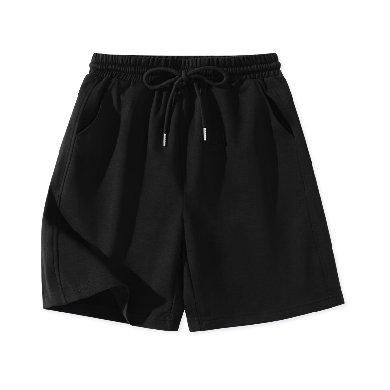 MINISO Women's Sports Shorts 2026 New Summer Lightweight Black Mid-Length Casual Wide-Leg Five-Point Pants for High School Students
