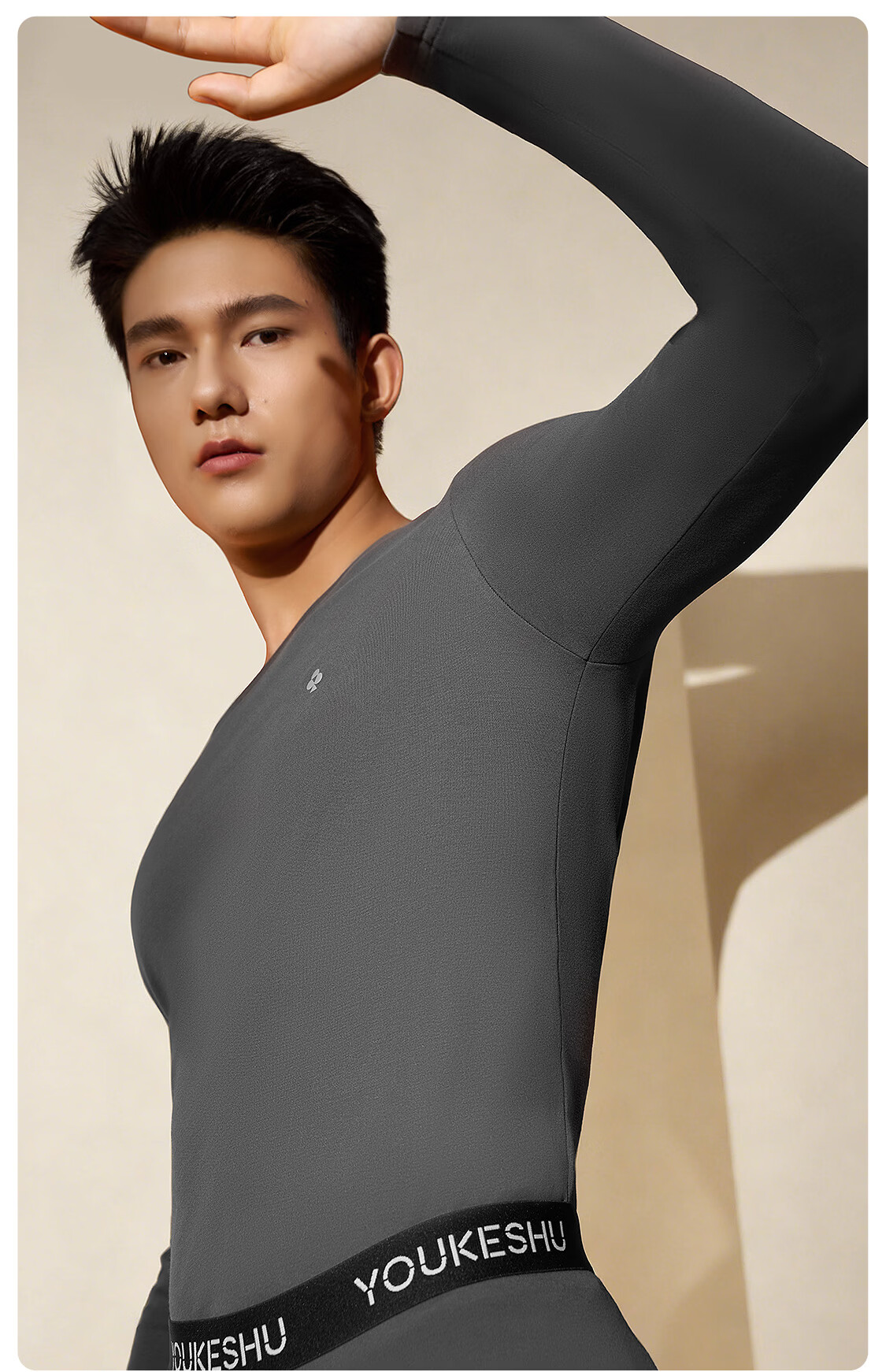 Youkeshu A-Class 100% Cotton Men's Thermal Underwear Set Autumn Winter Pure Cotton Antibacterial Warm Long Johns 10A 9