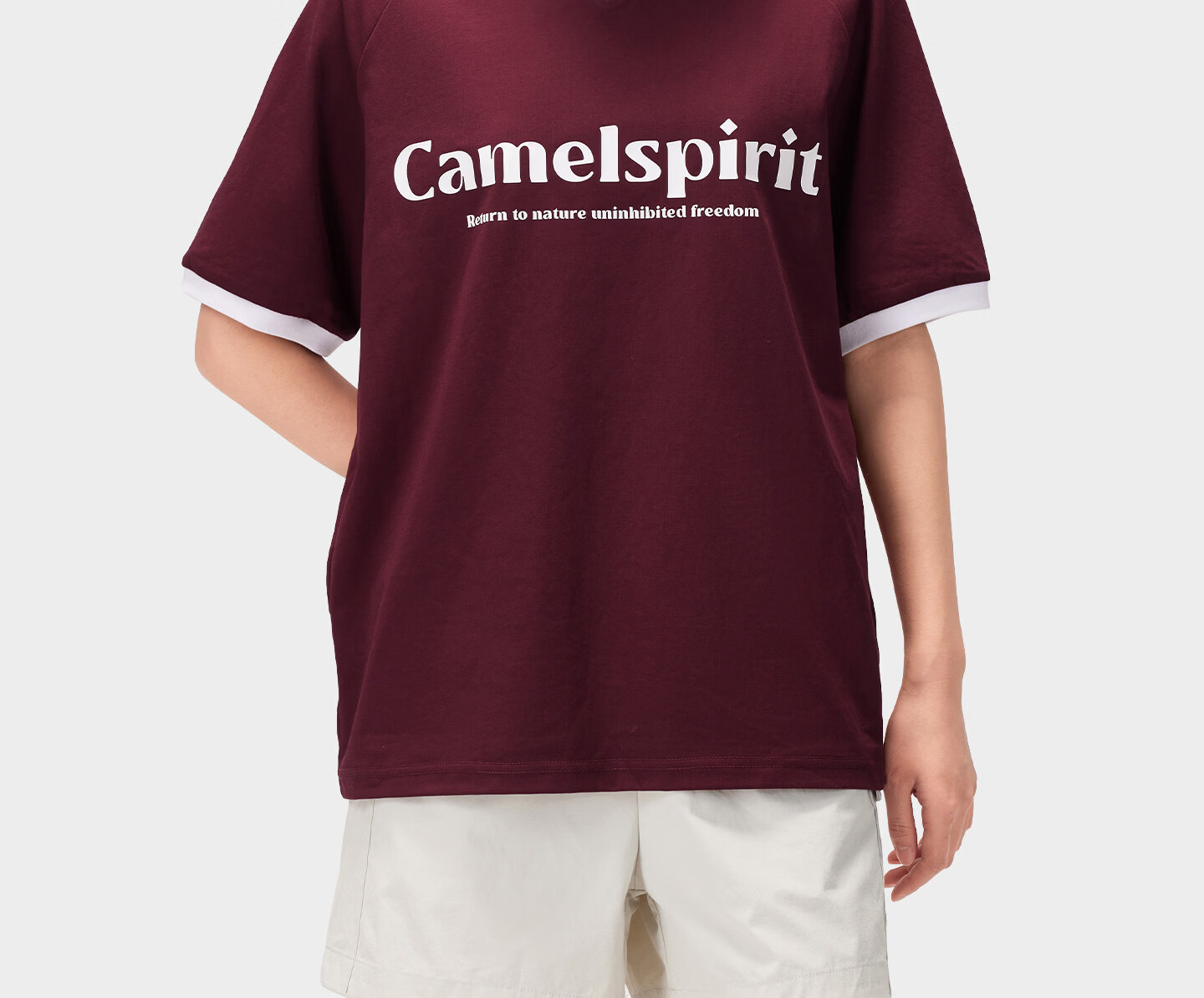 CAMEL [Three-Proof] Camel Outdoor Casual T-Shirt Unisex 26 Spring Summer Breathable Cotton T-Shirt Oil-Resistant Water-Repellent Shirt 11