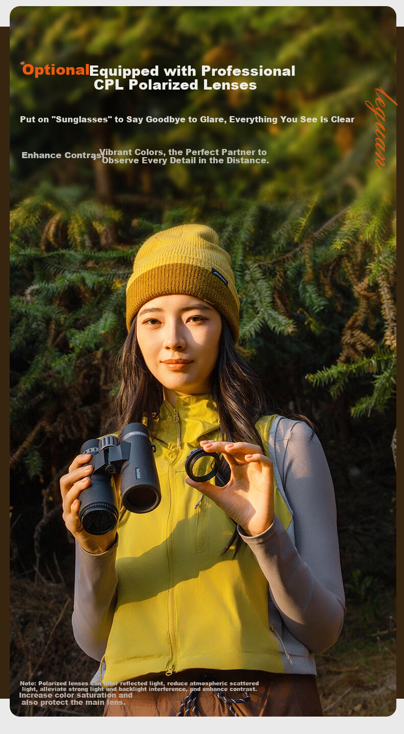 BOSMA Optimist 3rd Generation 8X42ED Binoculars, High-Power HD, Flat-Field, Close-Focus, Nitrogen-Filled Waterproof, Large Eyepiece, Wide Field of View 15