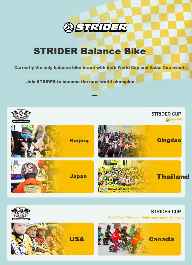 STRIDER Kids Balance Bike for Ages 1-5, 12-Inch Pro Racing Bicycle, Black 1