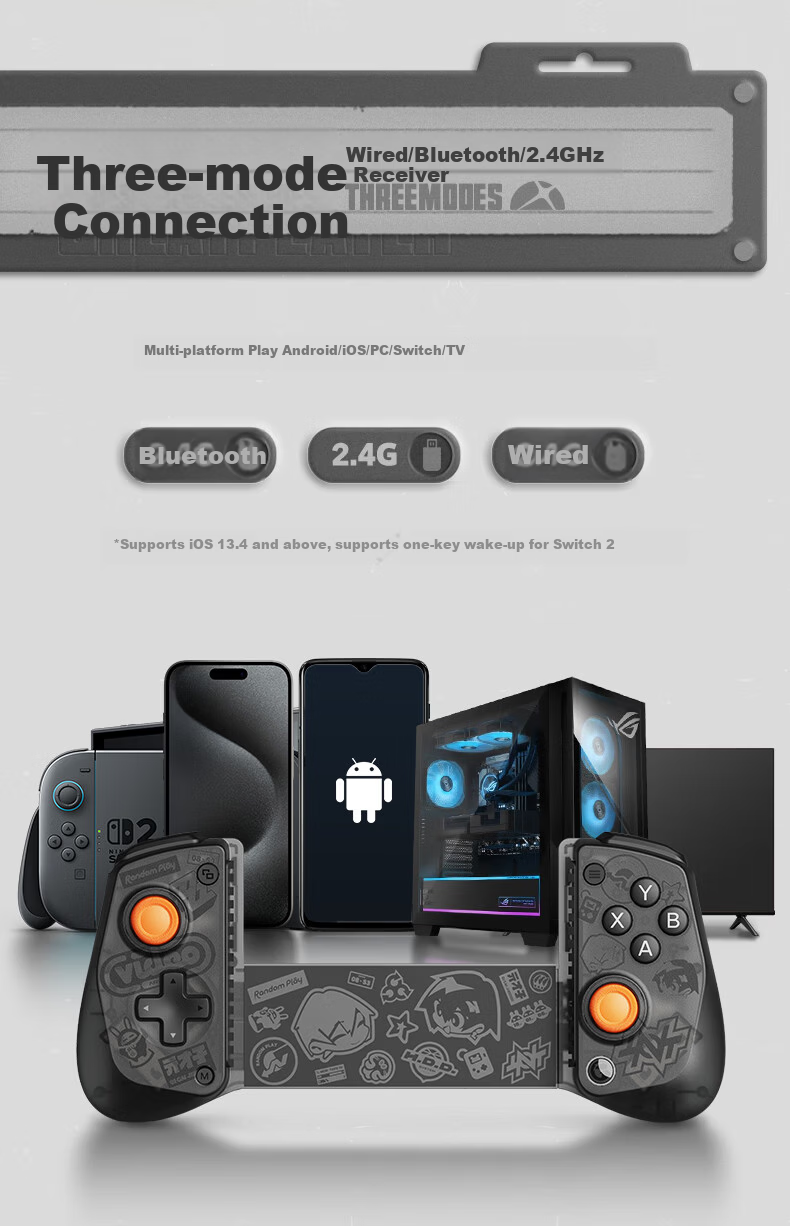 GAMESIR x MIHOYO Zero Zone X5S Stretchable Bluetooth Game Controller for Android and iOS Mobile Gaming Delta Operation 3