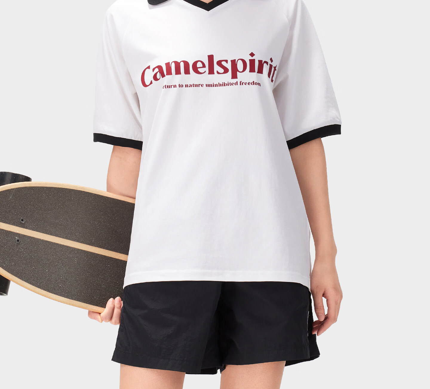 CAMEL [Three-Proof] Camel Outdoor Casual T-Shirt Unisex 26 Spring Summer Breathable Cotton T-Shirt Oil-Resistant Water-Repellent Shirt 7