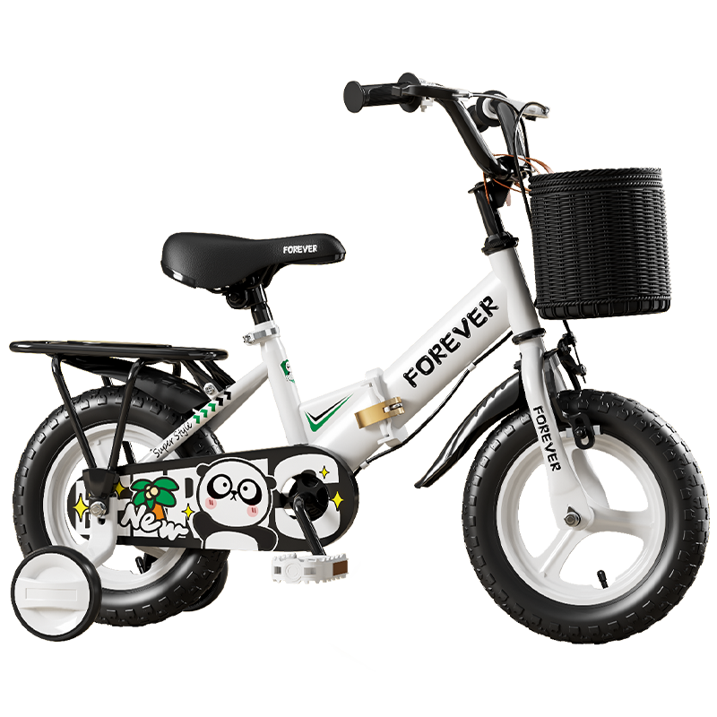 FOREVER Children's Bicycle, Baby Pedal Bike, Foldable Bike for Boys And Girls, Suitable for Ages 3-8, Student Bike, 18-Inch Integrated Wheel