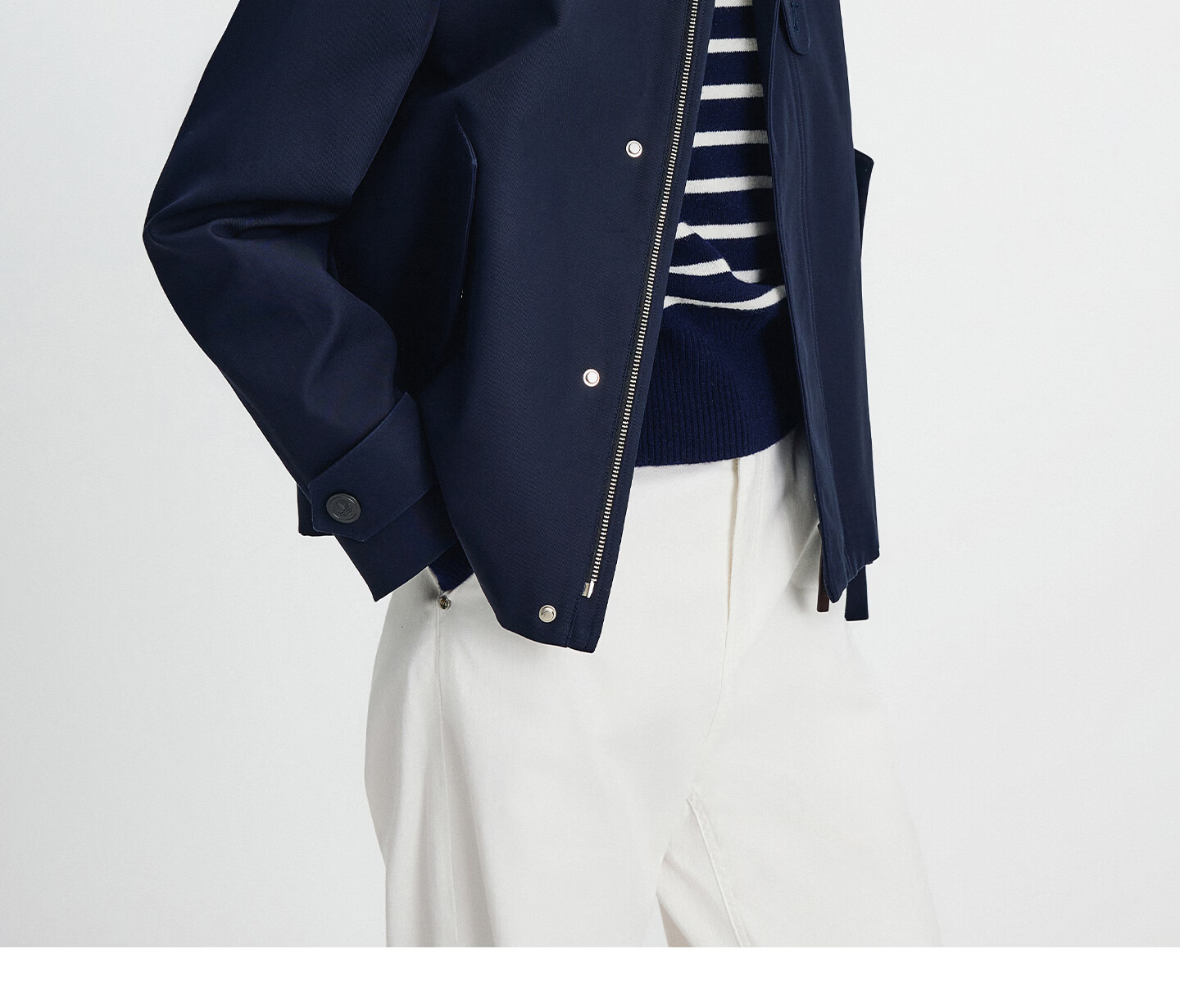 NaviKeel Italy Small Sailboat Women's Short Workwear Trench Coat Full Cotton Barn Style Jacket 2331505501 Blue L 14