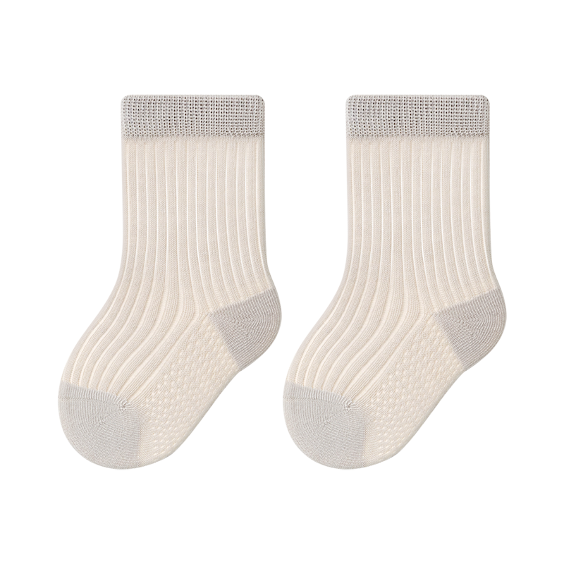 Growth Baby Socks Summer Cotton Breathable Mesh Mid-Calf Antibacterial Non-Binding Seamless Baby Socks