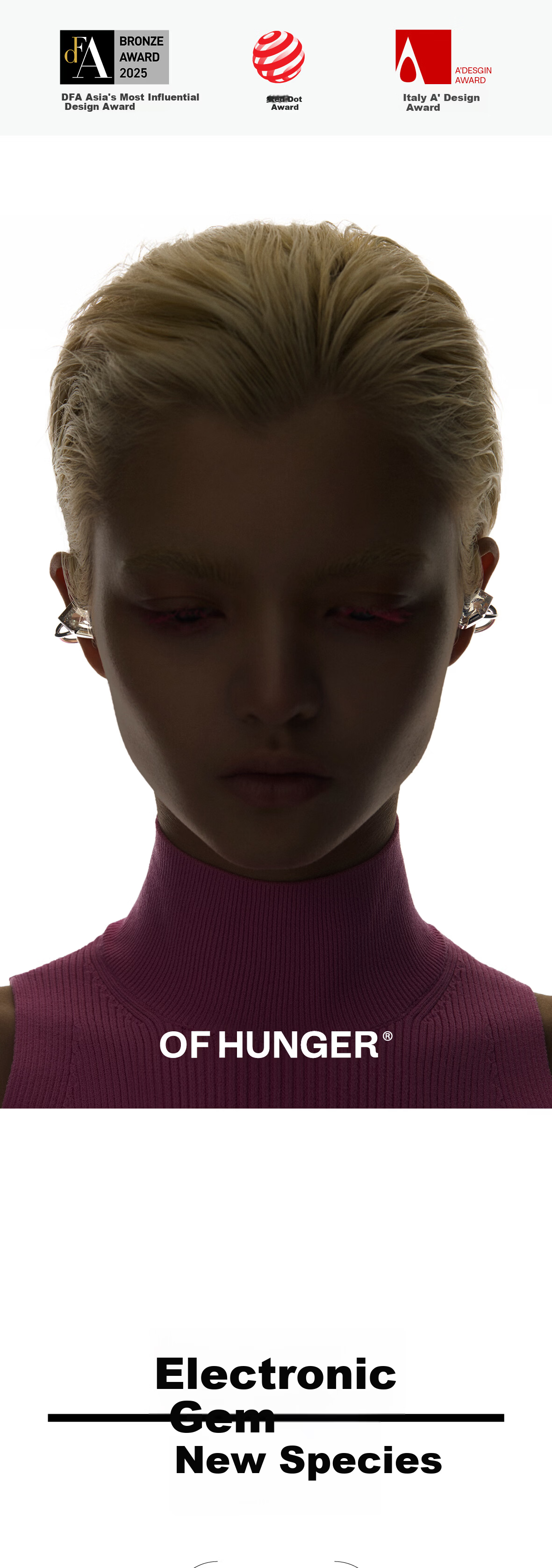 OF HUNGER Limited Edition White Zircon Electronic Gem AI Accessory Earphones Birthday Gift for Girlfriend 1