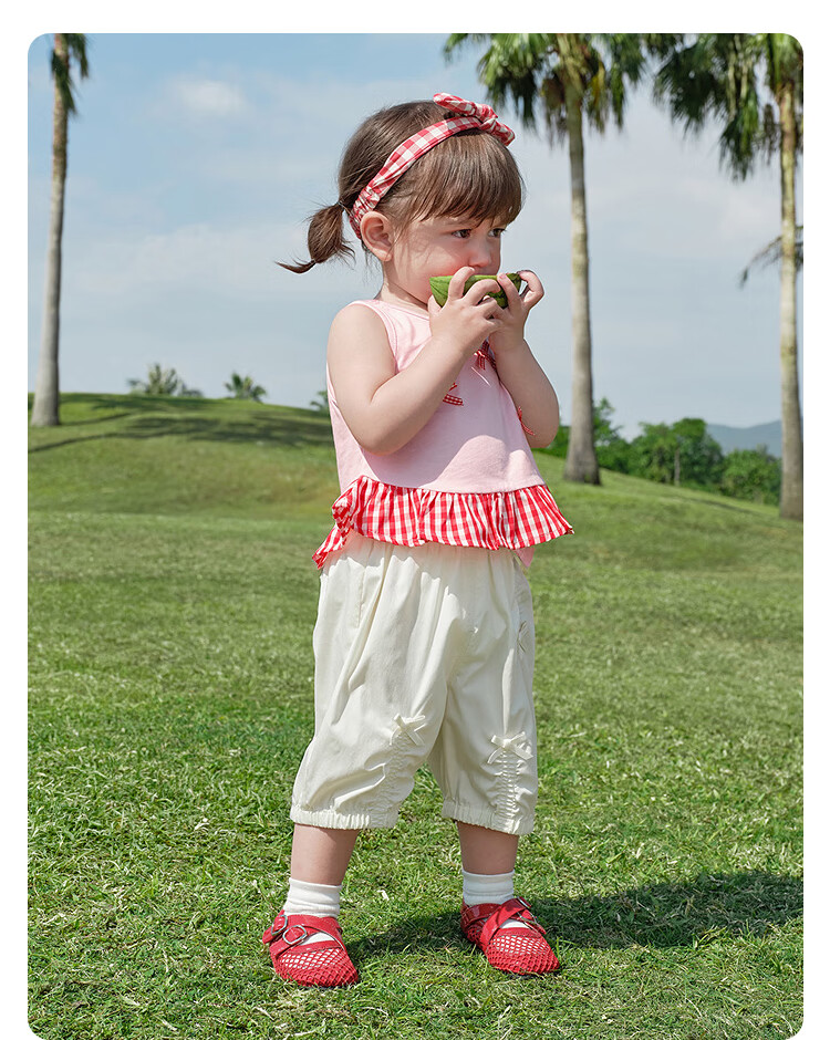 Balabala Girls' Vest 2026 New Summer Pure Cotton Sleeveless Children's Top Baby T-Shirt Fashionable Infant 27