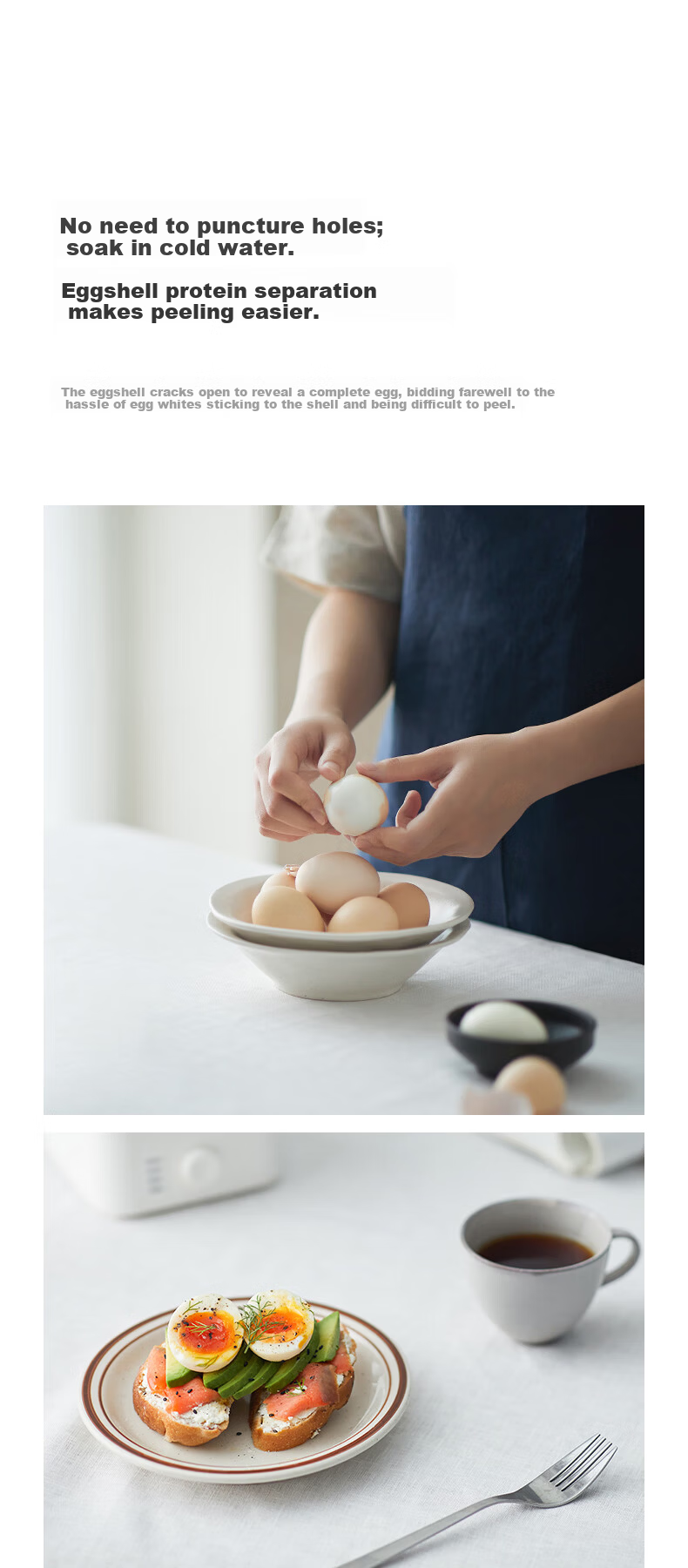Olayks Instant Egg Cooker Smart Timer Auto Power-Off Mini Electric Egg Steamer with Stainless Steel Steaming Bowl for Home Use 11