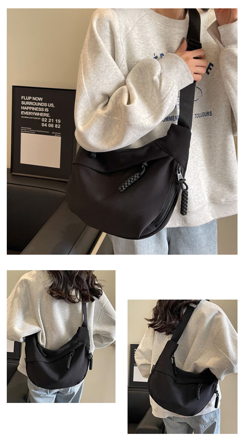 LOHAS Travel Crossbody Bag Women's Dumpling Shoulder Bag Large Capacity Casual Lightweight Commuter Tote Bag for Women 2