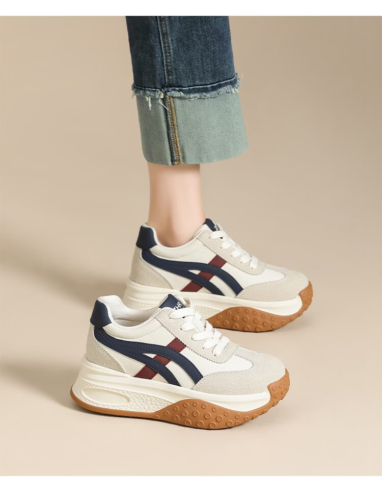 ZHR ZEZ Thick Sole 7cm Height Increasing Dad Sneakers Women 2026 New Versatile Sports Shoes KS262 Light Blue Size 38 13
