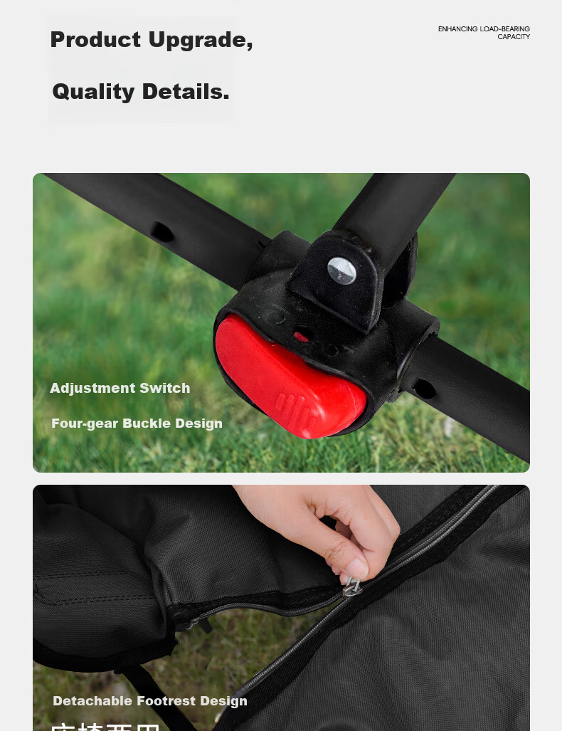 Gosoo Folding Recliner Chair Nap Chair Outdoor Folding Chair Padded Camping Chair Office Rest Chair Folding Bed 13