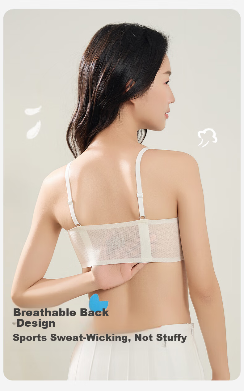 Bingxue Kapok Girls' Underwear 10-16 Years Old Junior High School Development Stage 2-3 Antibacterial Thin Girls' Bra 7A 4