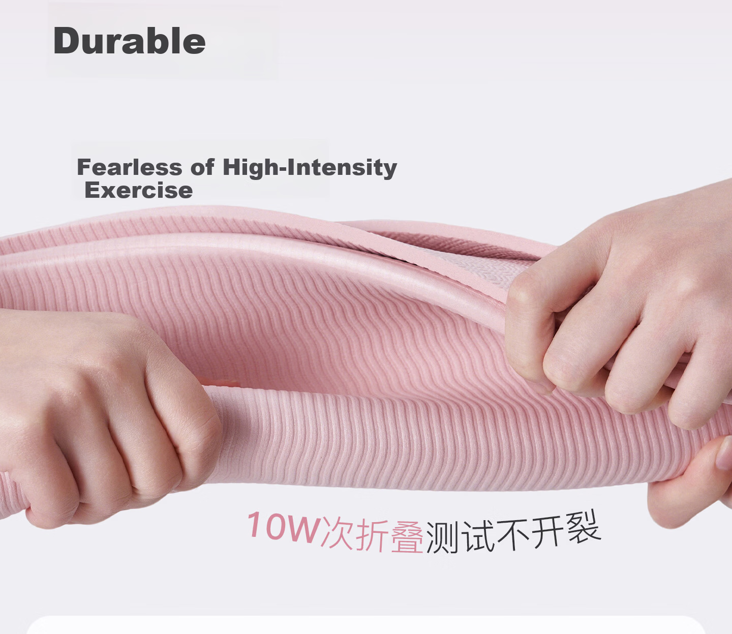 Keep Foldable Yoga Mat 61cm Women's Exercise Mat Non-Slip Shock Absorption Silent Thickened Portable Nap Mat - Mint Green 8
