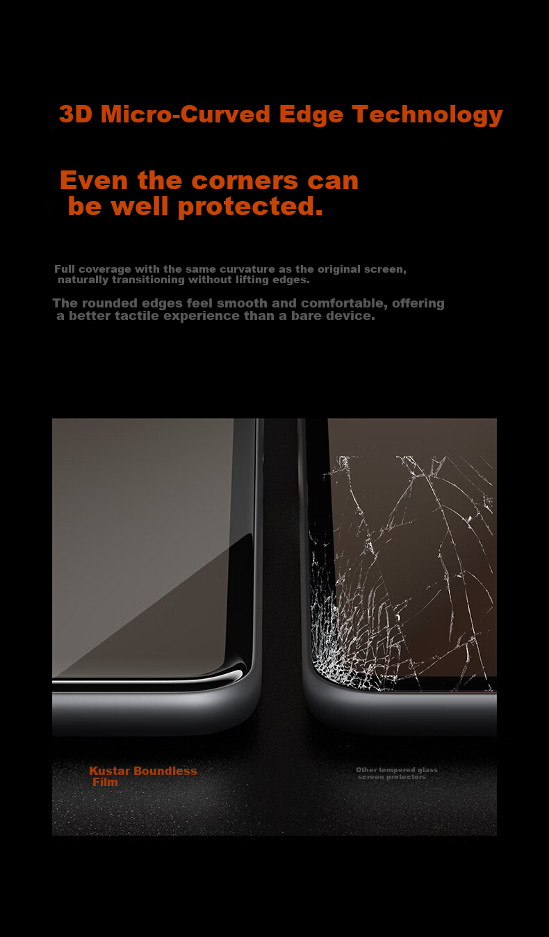 Kustar Tempered Glass Screen Protector for Huawei MatePad Edge 14.2-inch 2-in-1 Tablet, Explosion-Proof, Drop-Resistant, Anti-Fingerprint, High-Definition, High Transparency Full Coverage Film 10