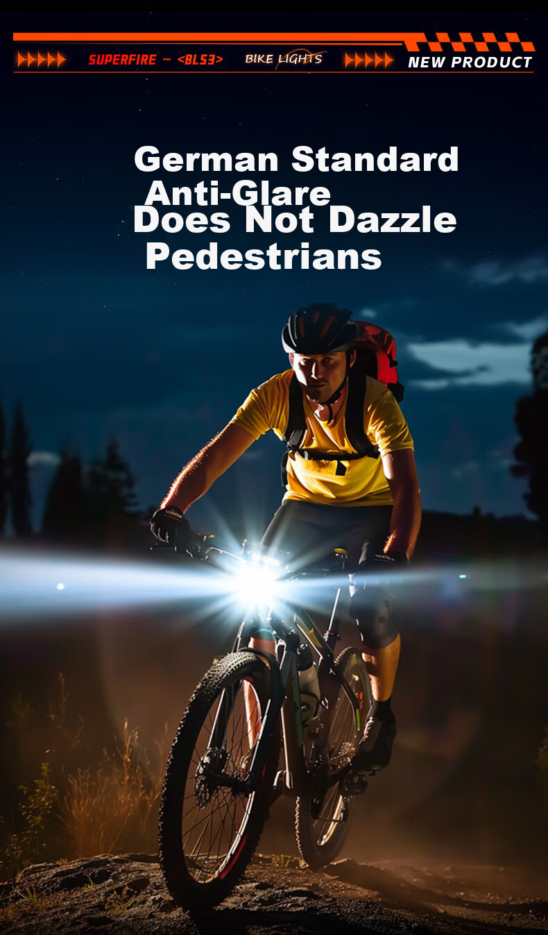 SupFire Bicycle Front Light Night Riding Equipment Flashlight Kids Mountain Bike Light High Brightness Lumen Waterproof 4