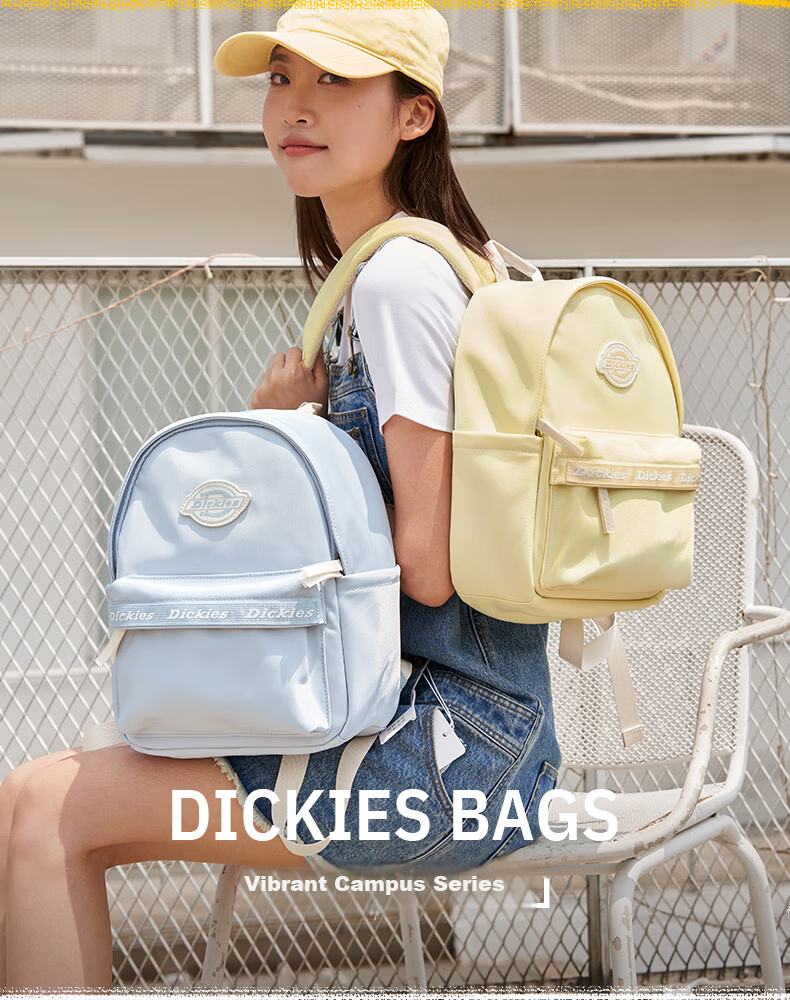 Dickies Summer Dopamine Large Capacity Backpack for Women College and High School Students Blue 2