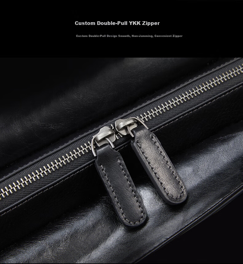 BVP Business Casual Leather Briefcase for Men Large Capacity Laptop Bag Shoulder Crossbody Bag 16