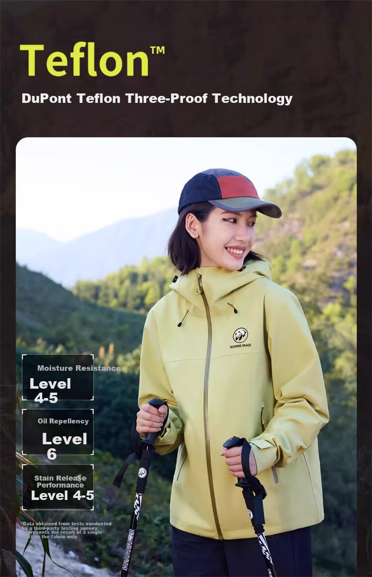 CAMEL Panda Single-Layer Outdoor Windproof Waterproof Mountaineering Cycling Jacket A35BA18158 Phantom Black XS 10