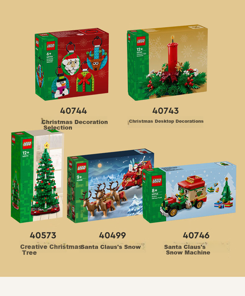 LEGO 40743 Christmas Desktop Decoration Building Blocks Toy for Boys and Girls Birthday Gift Ornament 5