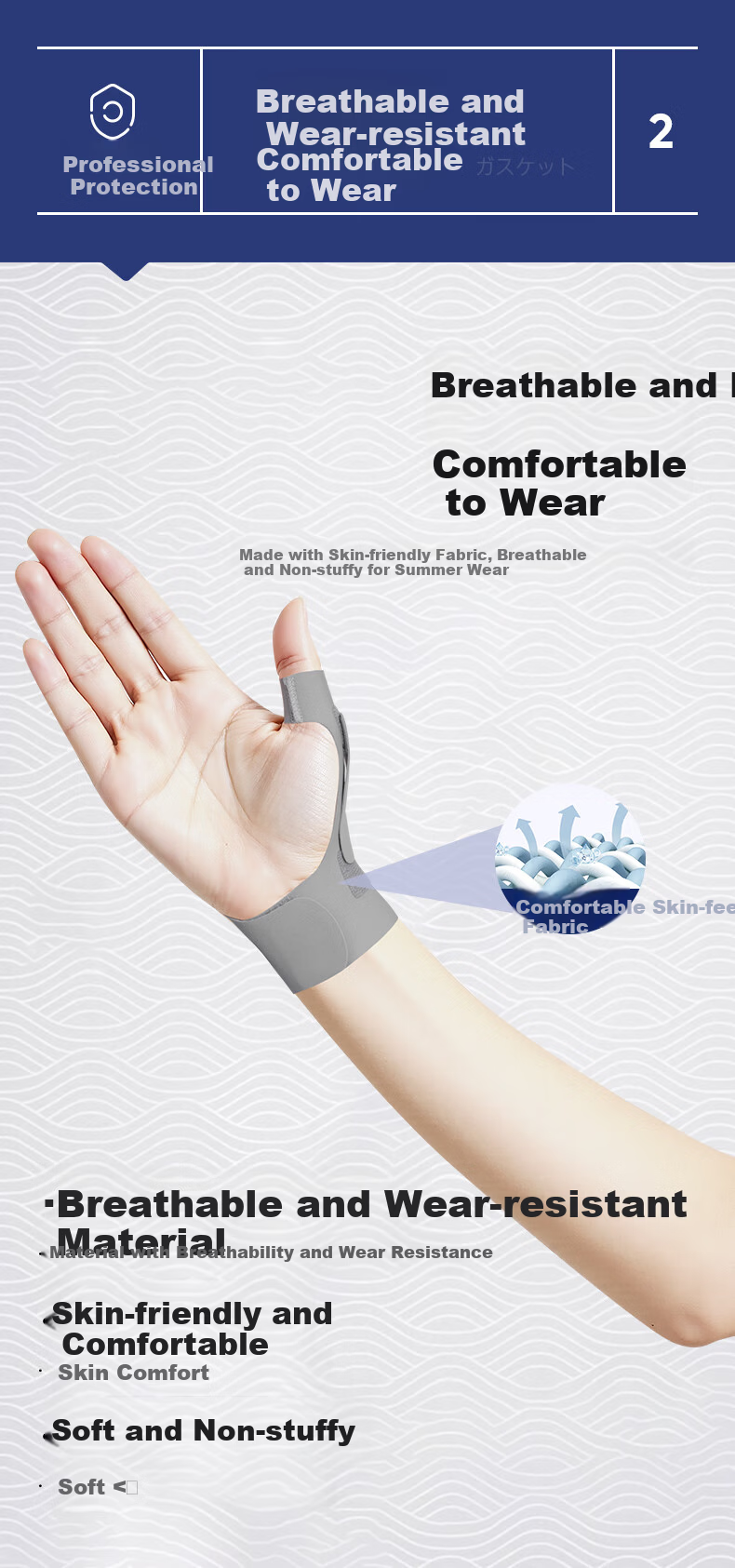Yanmao Wrist Support Thumb Brace Tendon Injury Sprain Wrist Strain Finger Stabilizer Joint Protector Splint 5