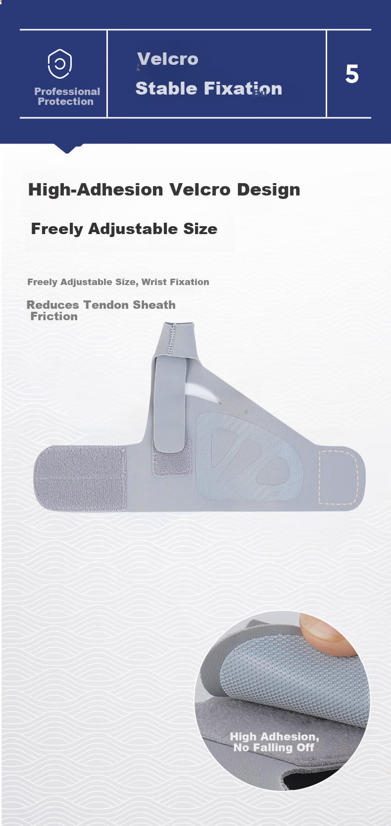 Yanmao Wrist Support Thumb Brace Tendon Injury Sprain Wrist Strain Finger Stabilizer Joint Protector Splint 8