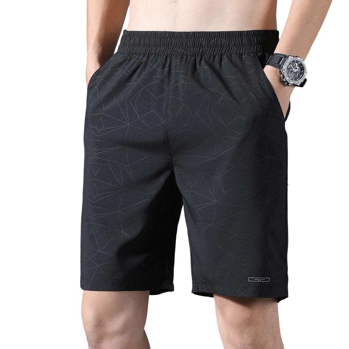 ROMON Men's Shorts, Summer Lightweight Casual Wear, Loose Beach Pants, Trendy Mid-Length Trousers for Me