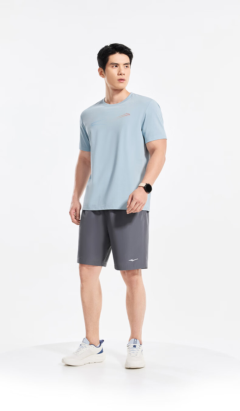 Erke Men's Summer New Sports T-Shirt Casual Outdoor Quick-Dry Antibacterial Ice-Feel Crew Neck 20