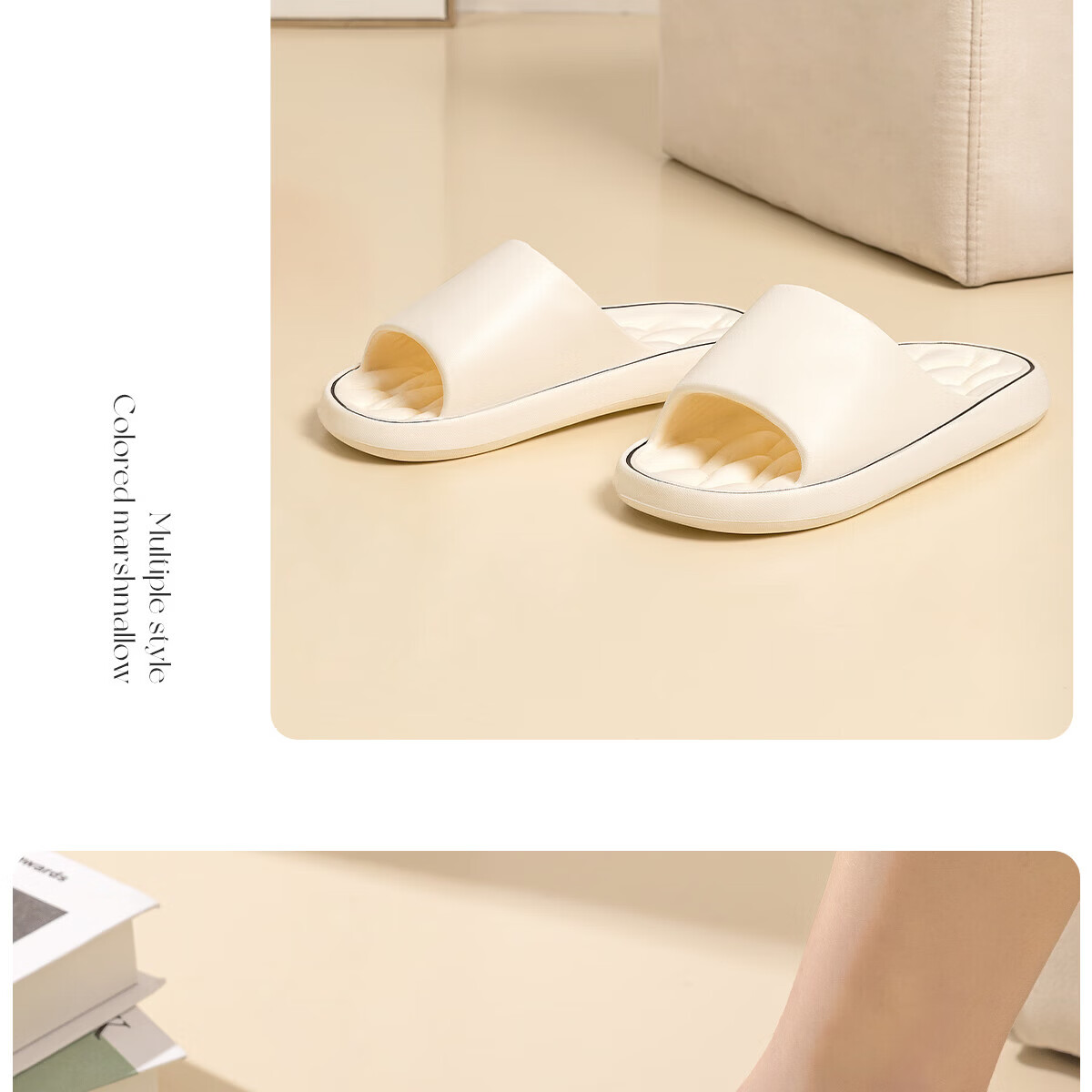 Zhiying Men's and Women's Home Shower Soft Sole Bathroom Couple Non-slip Silent Slippers Gray Size 40-41 16