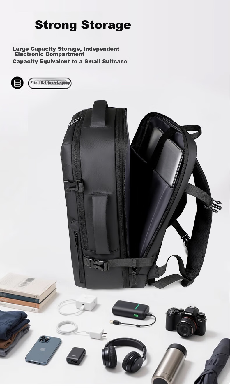 361° Backpack Men's Business Large Capacity Dual Shoulder Bag Independent Laptop Compartment Commuter Travel Casual Bag 13