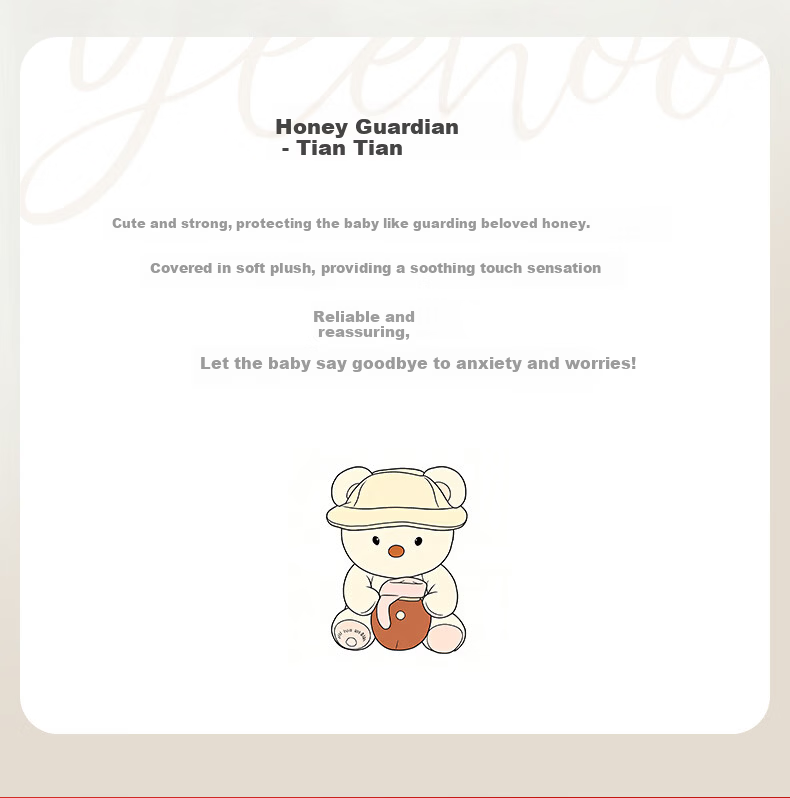 YEEHOO Newborn Baby Bear Smart Interactive Plush Soothing Toy Doll Infant Meeting Gift Baby Birthday Present 3