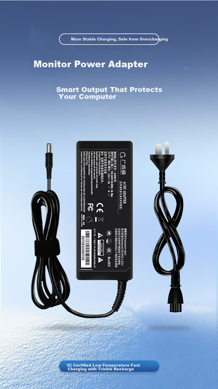 Guangchengming Power Adapter for Samsung 14V 3A 2.5A 2.14A 1.43A Desktop LCD Monitor Charger with Large Pin 6.5*4.4mm 1