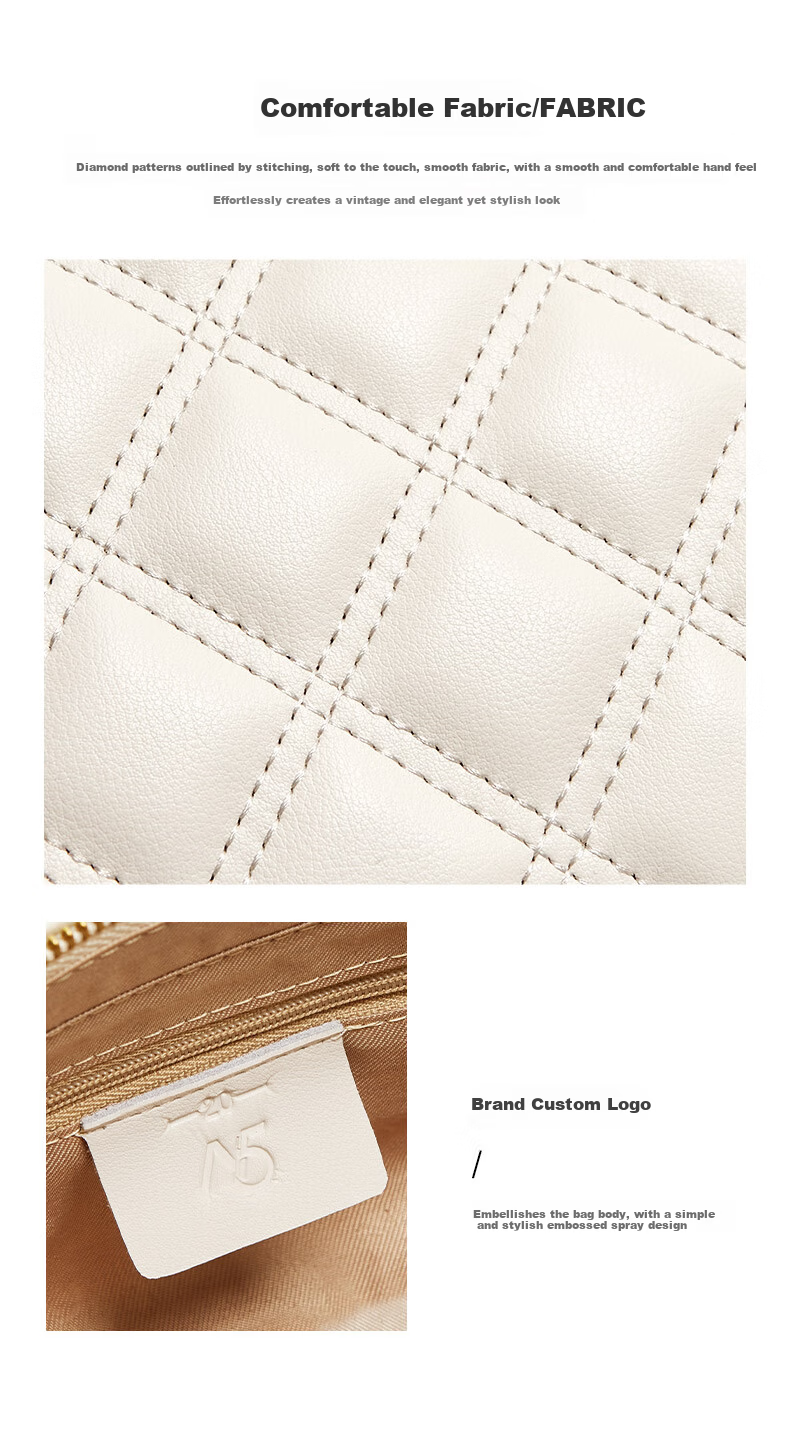 15MINS Women's Bag 2026 New Luxury Brand Quilted Chain Handbag Shoulder Bag Birthday Gift 4