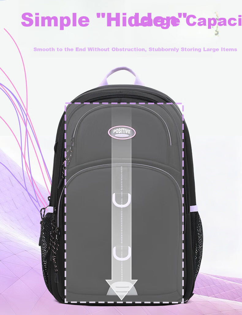 DR·KONG Middle School Student Backpack Large Capacity 7-9 Grade Spine Protection Lightweight High School Student Shoulder Bag 5