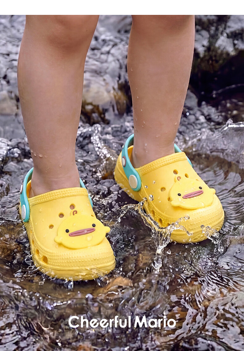 Cheerful Mario Kids Summer Slippers Boys Girls Toddler Cartoon Beach Sandals Non-slip Soft Sole Indoor Closed-toe Baby Clogs 10