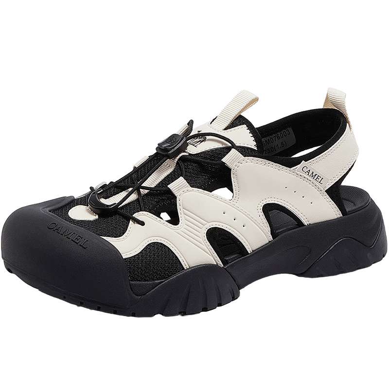 CAMEL Cute Outdoor Casual Water Land Dual-Use Beach Sandals L26M076003 Beige/Black Size 35