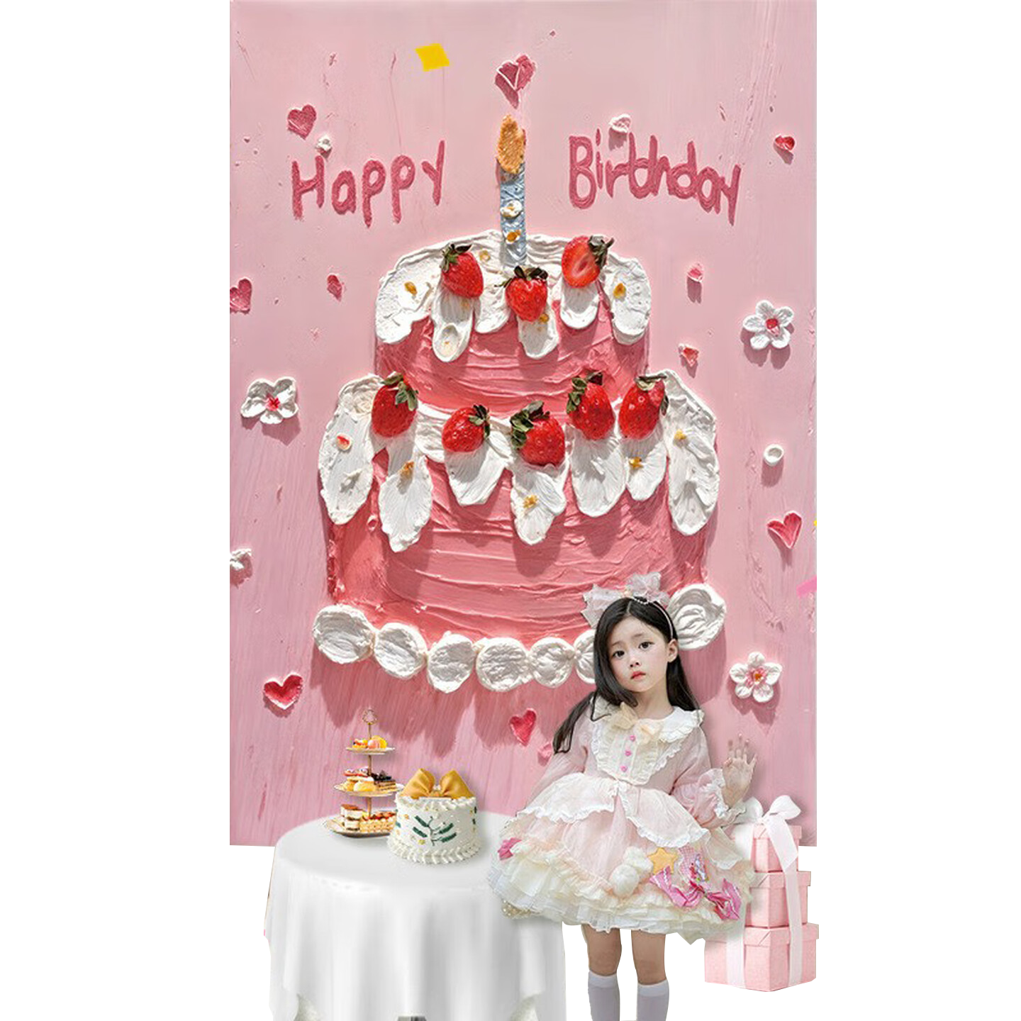 Ounizi Birthday Scene Decoration, Girl's Birthday Balloon Props, Atmosphere Setup, Party Decoration, Happy Package