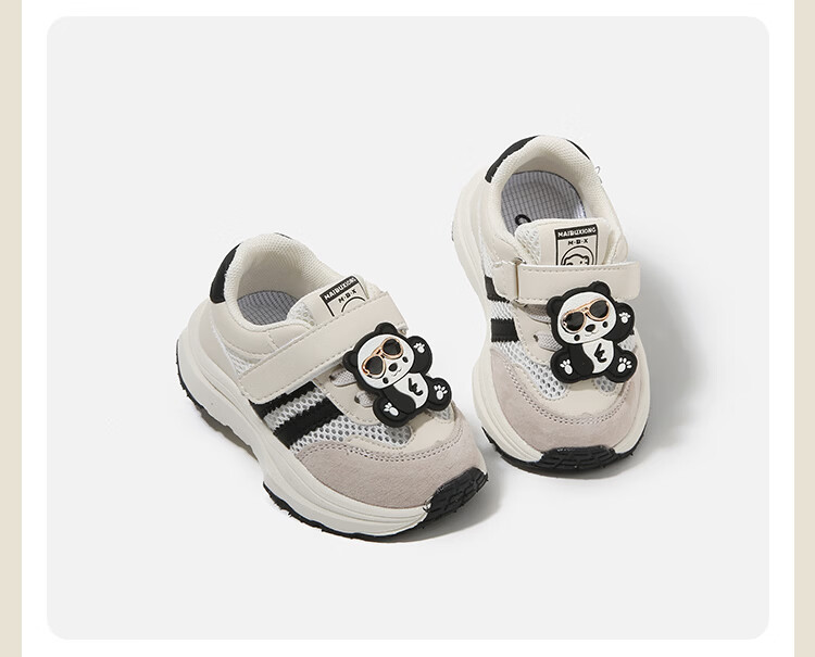 ThomBaker Kids Toddler Walking Shoes Baby Sports Mesh Cartoon Soft Sole Spring Summer Girls Shoes Red Bear Pendant Size 19 11