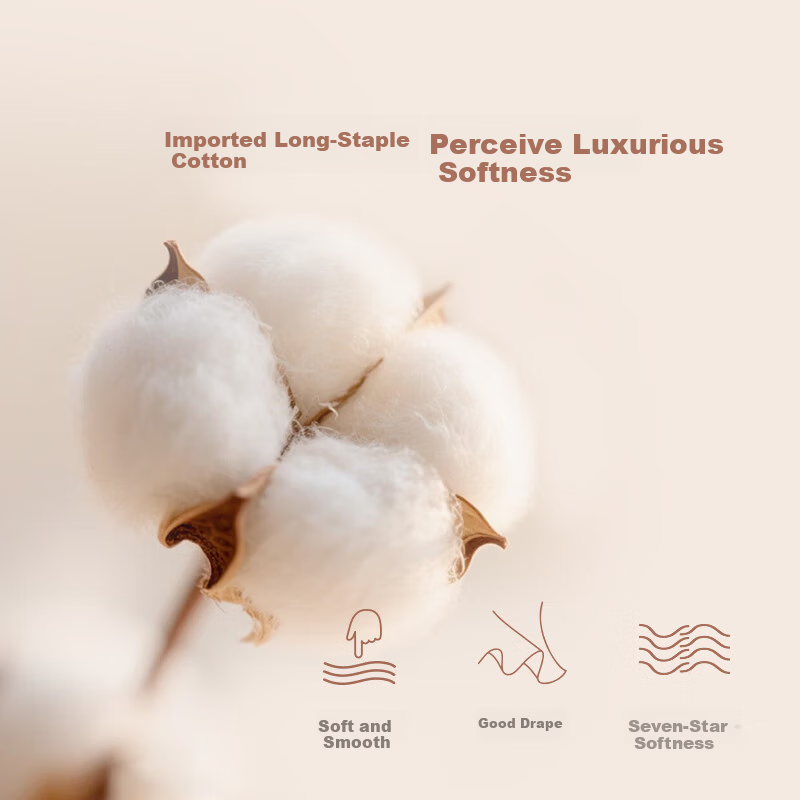Luolai Home Textiles 140-Thread Count Pima Cotton Four-Piece Set Luxury Pure Cotton Bedding Pink 220*250cm