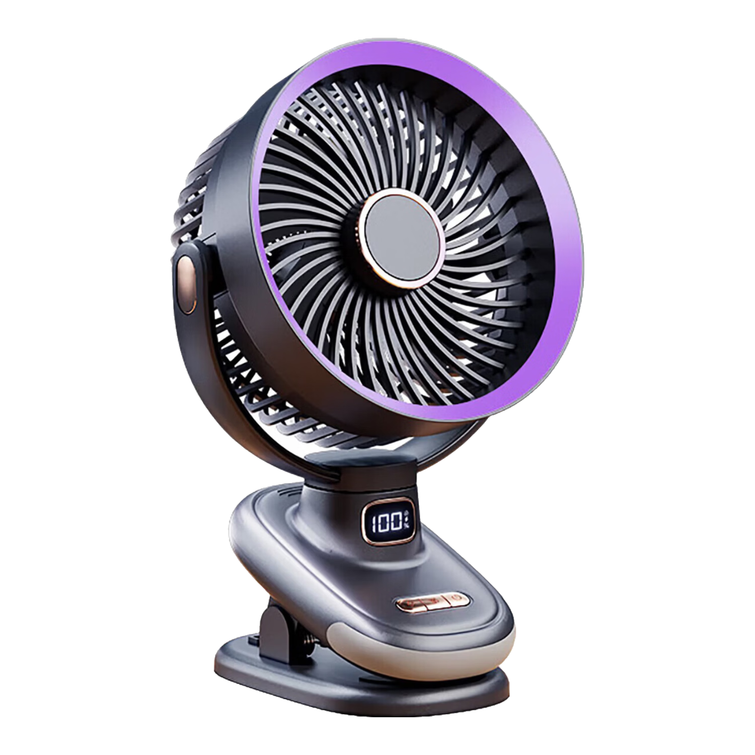 Jilitian Mini Desktop Fan Long Battery Life Small Clip USB Rechargeable Auto Oscillating Bed Office Dormitory Circulation Fan【Ultra QuietStrong Wind】