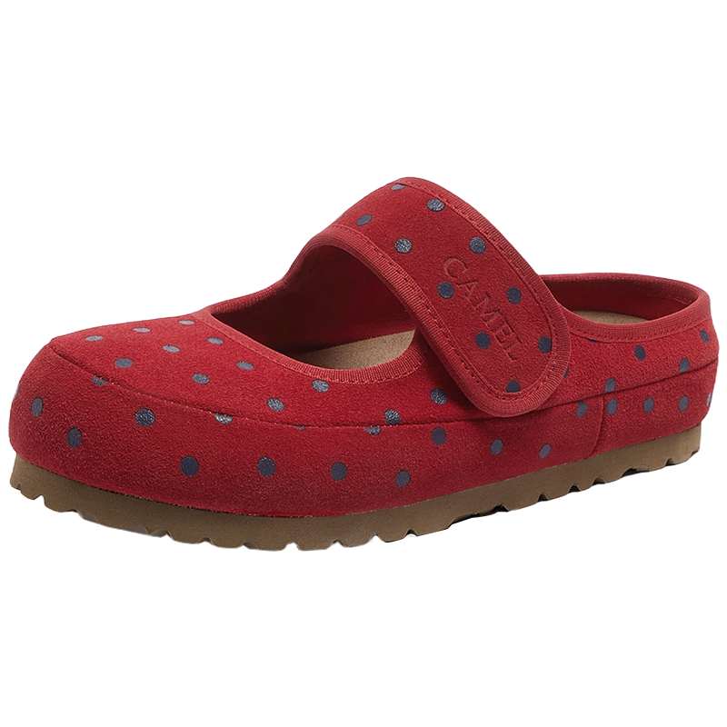 CAMEL Soft Bag 2nd Generation Doll Birkenstock Thin Sole Mary Jane Shoes L26S700190A Polka Dot Red (Half Slip-on) Size 37