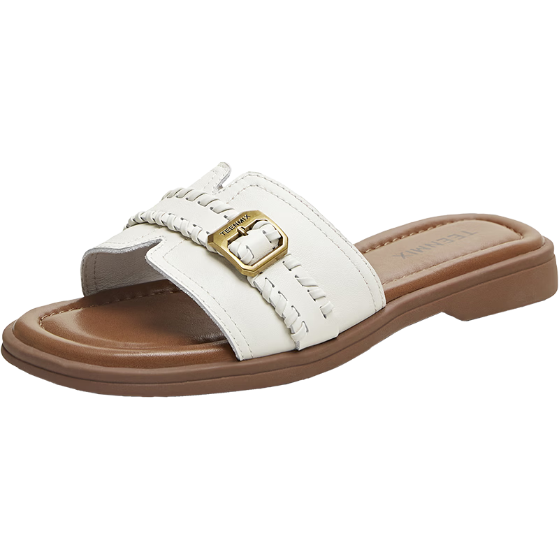 Tianmeiyi Woven Holiday Flip-Flops French Vacation Flat Sandals Women Outdoor Casual Summer New Style
