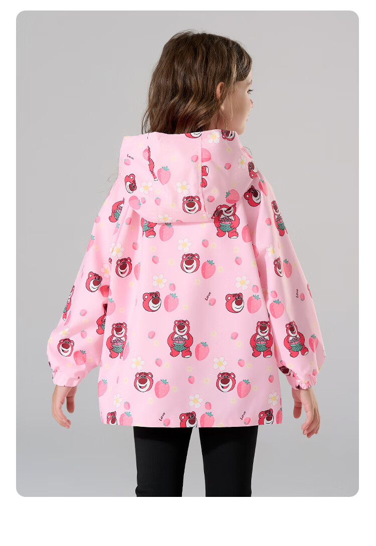 Disney Girls Autumn Jacket 2026 New Kids Hooded Windproof Warm Coat for Boys and Girls 14